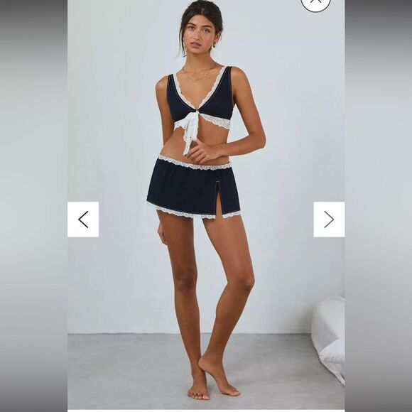 UO Out From Under Cowgirl Logic Denim Plunge Bralette - Picture 10 of 11
